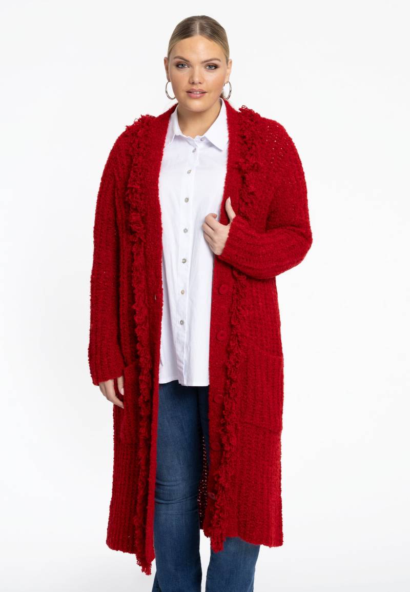 Strickjacke teddy fringing von Yoek