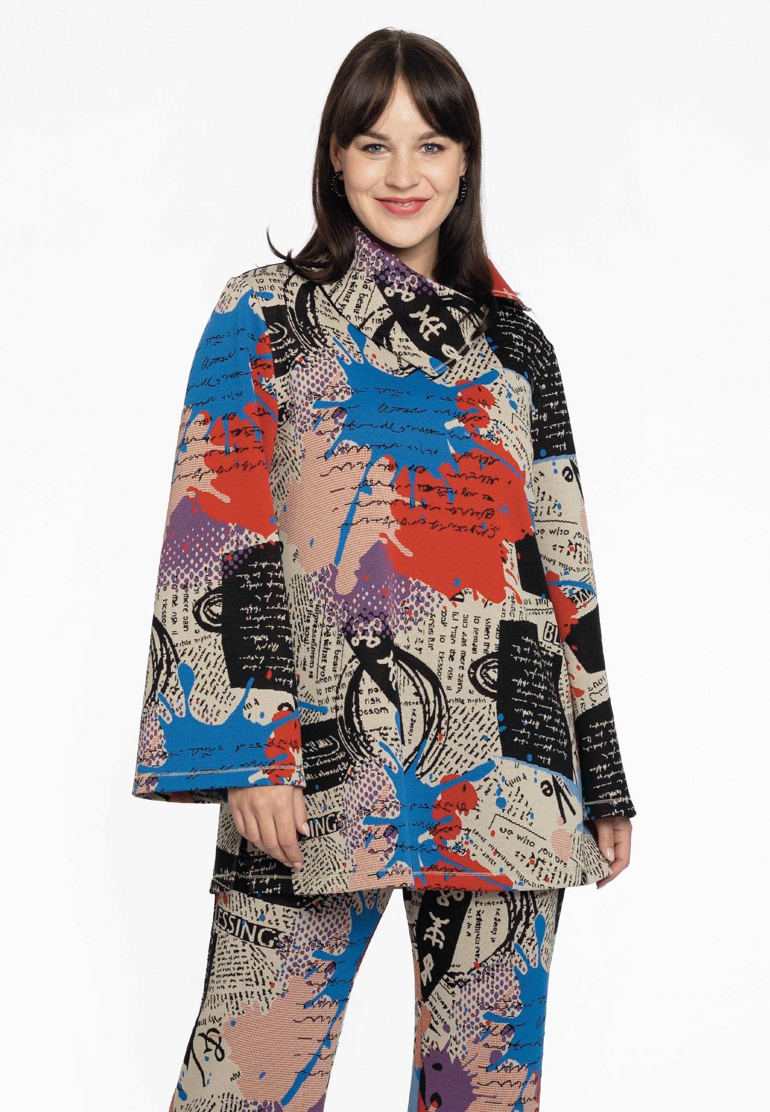 Tunika asymmetrischem Kragen DIARY von Yoek