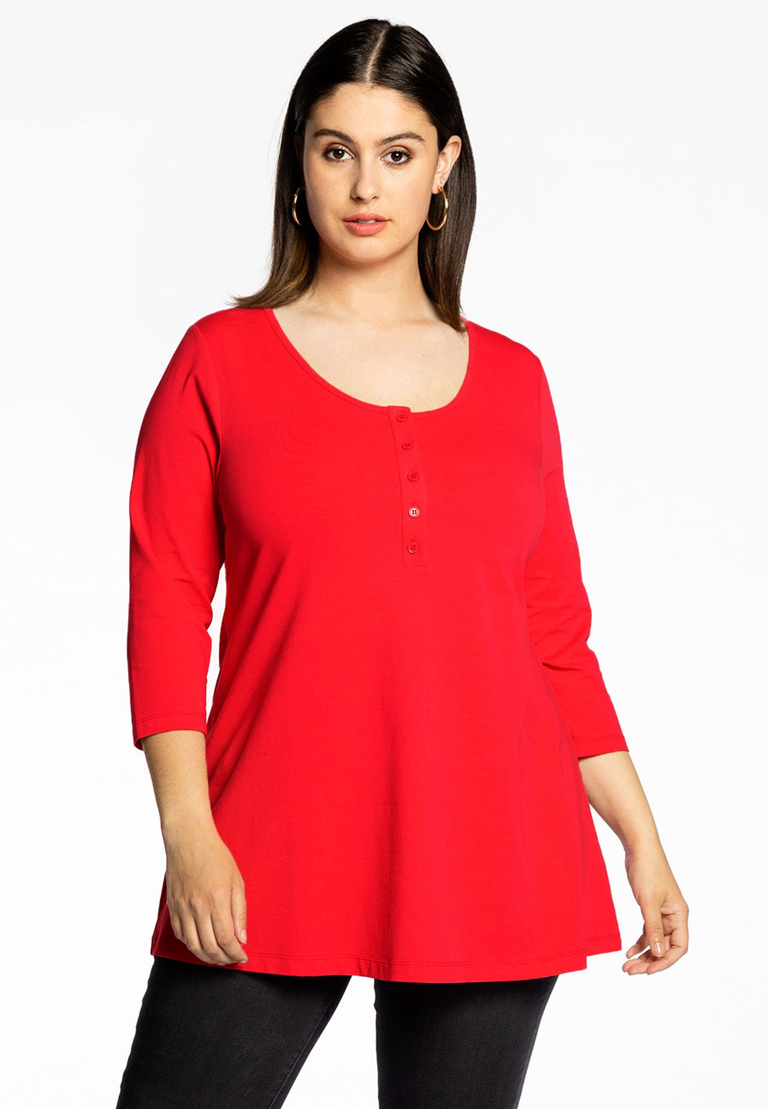 Tunika flare button COTTON von Yoek