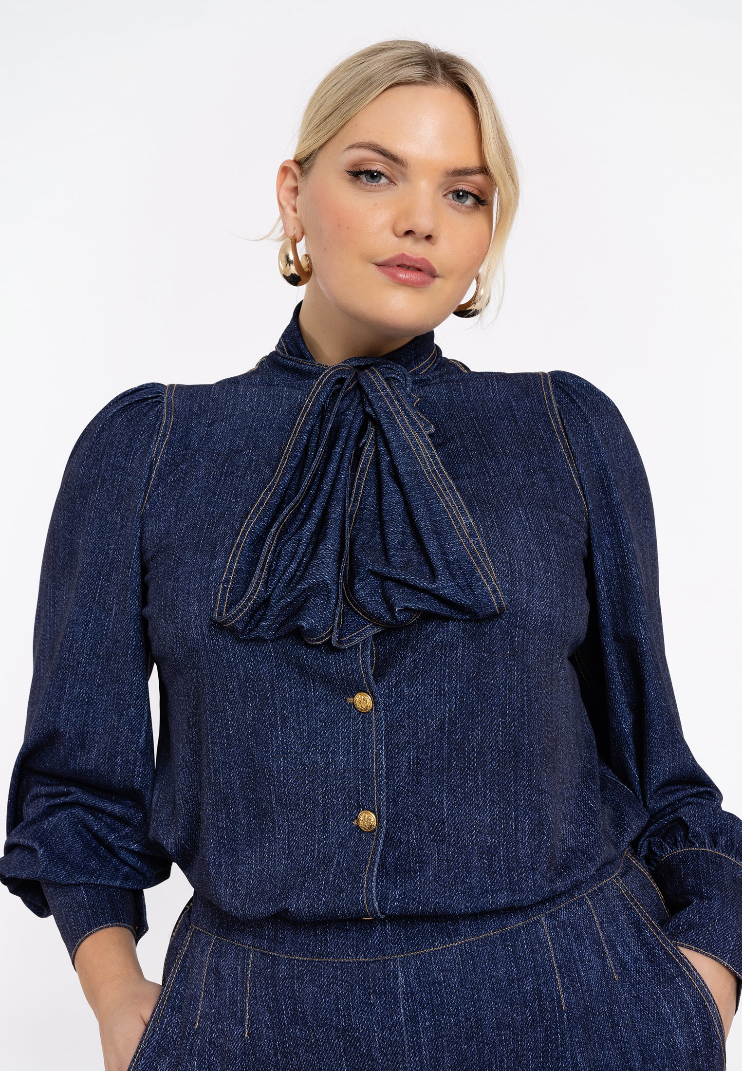 Tunika mit Schleife DENIM DOLCE von Yoek