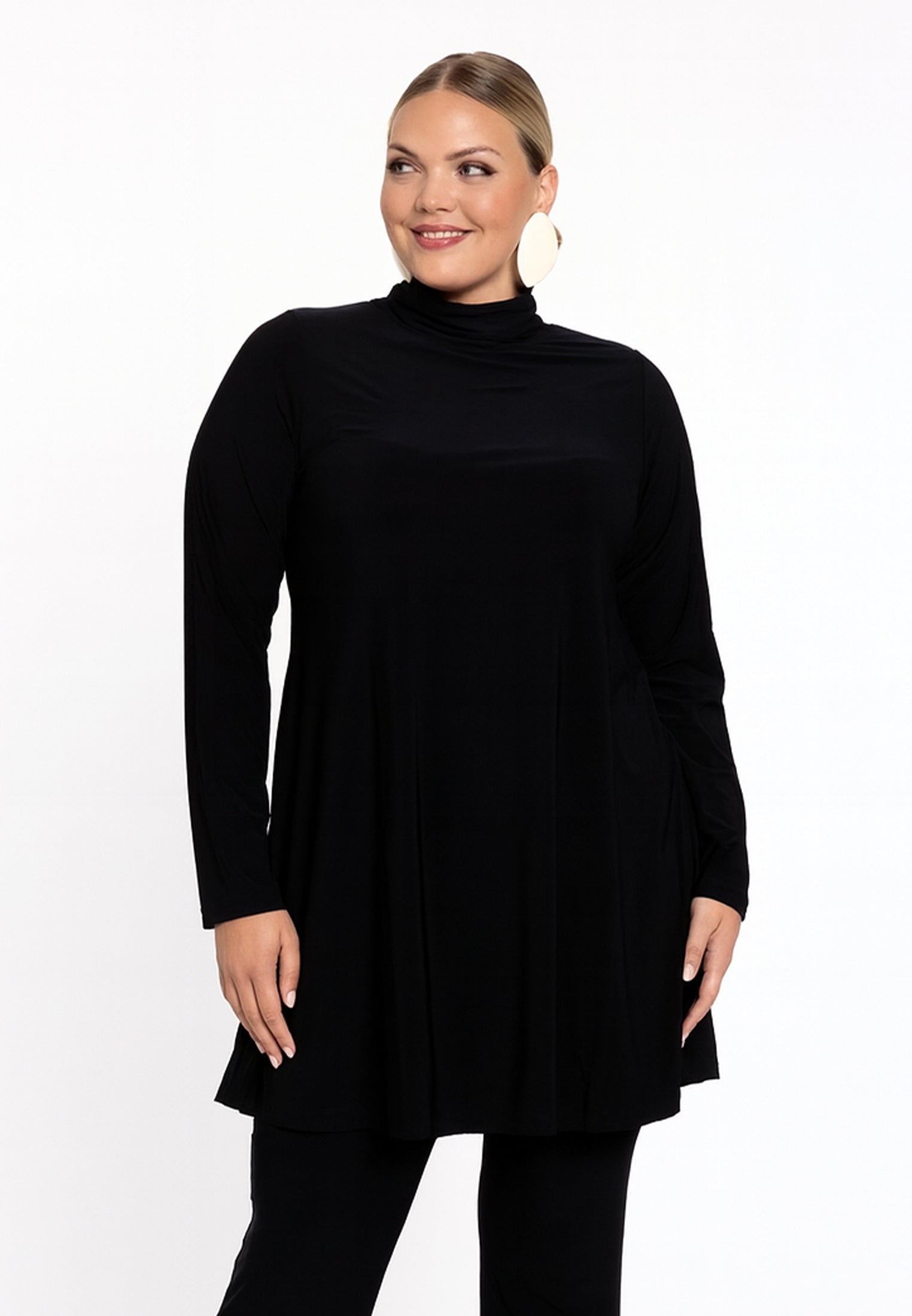 Wide bottom-Tunika mit Stehkragen von Yoek