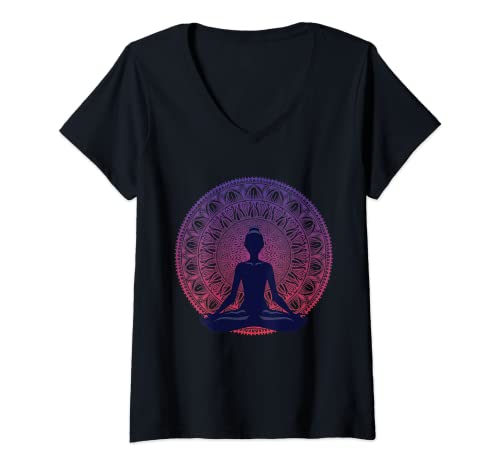 Damen Namaste Yoga Kleidung / Meditation Kleidung/ T-Shirt mit V-Ausschnitt Damen Namaste Yoga Kleidung / Meditation Kleidung/ T-Shirt mit V-Ausschnitt von Yoga, Meditation, Ruhe, Buddha, Namaste