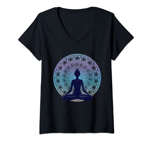 Damen Namaste Yoga Kleidung / Meditation Kleidung/ Gr.:S - XXXL T-Shirt mit V-Ausschnitt Damen Namaste Yoga Kleidung / Meditation Kleidung/ Gr.:S - XXXL T-Shirt mit V-Ausschnitt von Yoga, Meditation, Ruhe, Buddha, Namaste