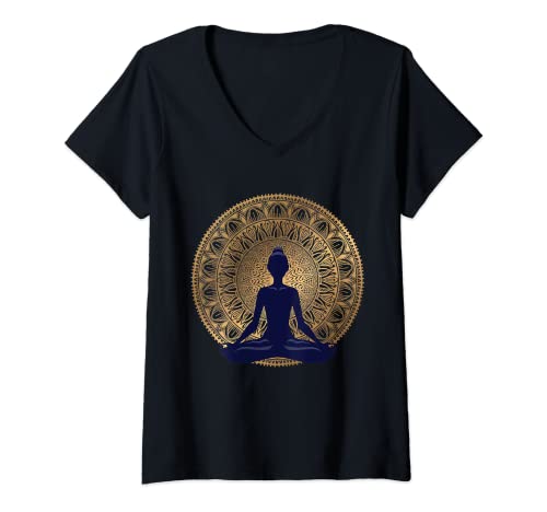 Damen Yoga Kleidung / Meditation Kleidung/ Namaste Gr.:S - XXXL T-Shirt mit V-Ausschnitt Damen Yoga Kleidung / Meditation Kleidung/ Namaste Gr.:S - XXXL T-Shirt mit V-Ausschnitt von Yoga, Meditation, Ruhe, Buddha, Namaste