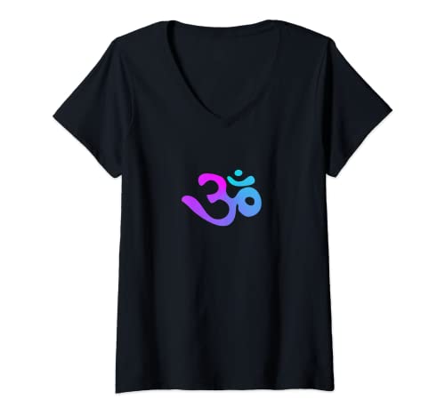 Damen Yoga AUM OM T-Shirt mit V-Ausschnitt Damen Yoga AUM OM T-Shirt mit V-Ausschnitt von Yoga AUM OM