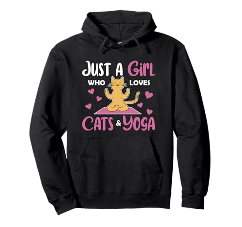 Nur ein Mädchen, das Katzen und Yoga liebt Katzenyoga Pullover Hoodie Nur ein Mädchen, das Katzen und Yoga liebt Katzenyoga Pullover Hoodie von Yoga Animals doing Sports
