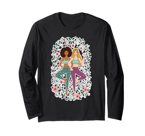 Soulful Bloom Yoga Damen Empowering Poses Langarmshirt Soulful Bloom Yoga Damen Empowering Poses Langarmshirt von Yoga Balance Floral Serenity Friends
