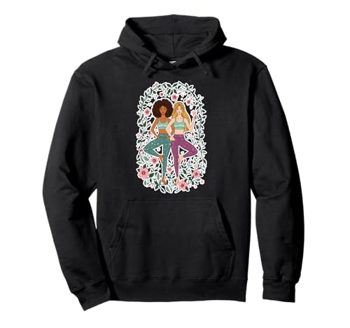 Soulful Bloom Yoga Damen Empowering Poses Pullover Hoodie Soulful Bloom Yoga Damen Empowering Poses Pullover Hoodie von Yoga Balance Floral Serenity Friends