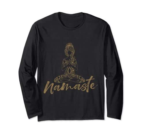 Yoga Damen Herren Fitness Spiritualität Meditation Namaste Langarmshirt Yoga Damen Herren Fitness Spiritualität Meditation Namaste Langarmshirt von Yoga Buddhismus Zen Mantra Taoismus Geschenkideen