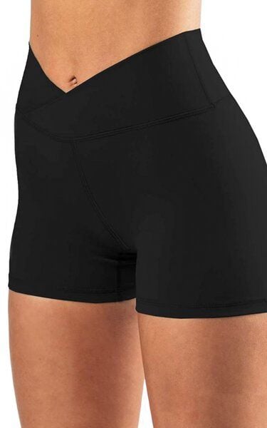 Yoga Hero Shorts Schwarz V-Cross aus ECONYL Yoga Hero Shorts Schwarz V-Cross aus ECONYL von Yoga Hero