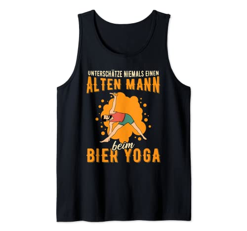 Herren Yoga Meditieren Sport Fitness Bier Yoga Tank Top von Yoga Hobby Meditation Biertrinken Motiv