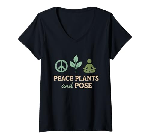 Damen Avocado Yoga Funny Namaste Pun Fitnessstudio auf pflanzlicher Basis T-Shirt mit V-Ausschnitt Damen Avocado Yoga Funny Namaste Pun Fitnessstudio auf pflanzlicher Basis T-Shirt mit V-Ausschnitt von Yoga Humor Healthy Lifestyle Foodie Wellness Gift