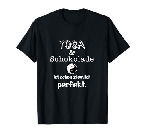 Lustiger Yoga Spruch Humor Spass - Yoga und Schokolade T-Shirt Lustiger Yoga Spruch Humor Spass - Yoga und Schokolade T-Shirt von Yoga Spirit Designs