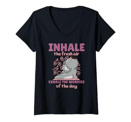 Damen Positives Yoga Koala Design Süßer Koala Yoga T-Shirt mit V-Ausschnitt Damen Positives Yoga Koala Design Süßer Koala Yoga T-Shirt mit V-Ausschnitt von Yoga Sprüche - süße Yoga Tiere