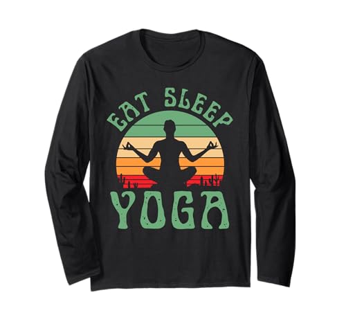 Yogi Eat Sleep Yoga Lustige Meditation Zen Namaste Frauen Langarmshirt Yogi Eat Sleep Yoga Lustige Meditation Zen Namaste Frauen Langarmshirt von Yoga Style
