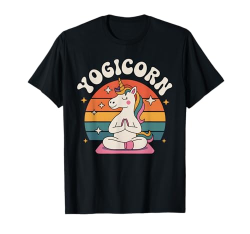 Yogicorn Retro Einhorn Yoga Meditation Cute Graphic Girls T-Shirt Yogicorn Retro Einhorn Yoga Meditation Cute Graphic Girls T-Shirt von Yoga Unicorn Apparel