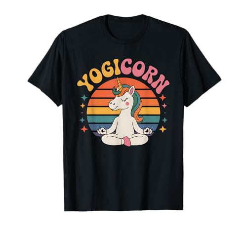 Yogicorn Retro Einhorn Yoga Meditation Cute Graphic Kids T-Shirt Yogicorn Retro Einhorn Yoga Meditation Cute Graphic Kids T-Shirt von Yoga Unicorn Apparel