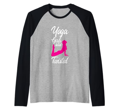 Yoga Girls Are Twisted Witze über Übungen und Meditation - Raglan von Yoga Wortspiele Übung