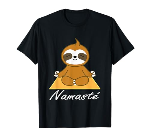 Namaste Meditierendes Faultier Frauen Männer Yoga Namaste Geschenk T-Shirt von Yoga meditating gift ideas namaste tee women men