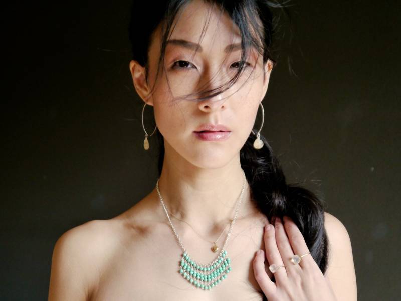 Türkis Magnesit Fransen Sterling Silber Quaste Halskette Türkis Magnesit Fransen Sterling Silber Quaste Halskette von YogaChickJewelry