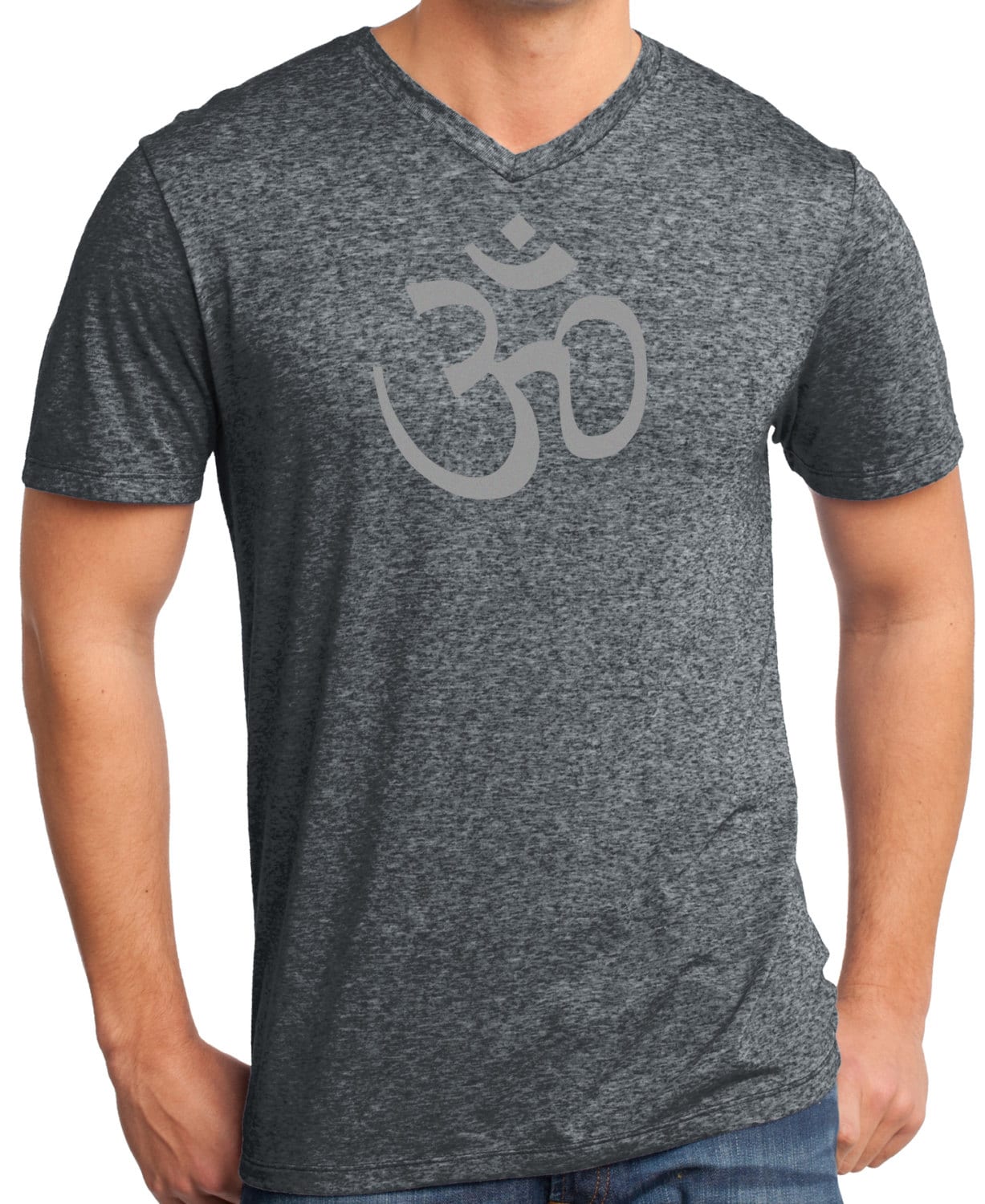 Aum Om Symbol Yoga Microburn V-Ausschnitt T-Shirt - Dt161-Aum von YogaClothingForYou