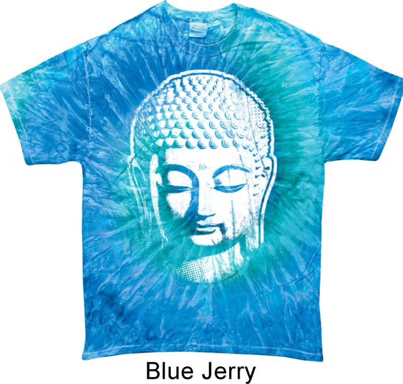 Big Buddha Kopf Yoga Tie Dye T-Shirt = 1000-Bigbh von YogaClothingForYou