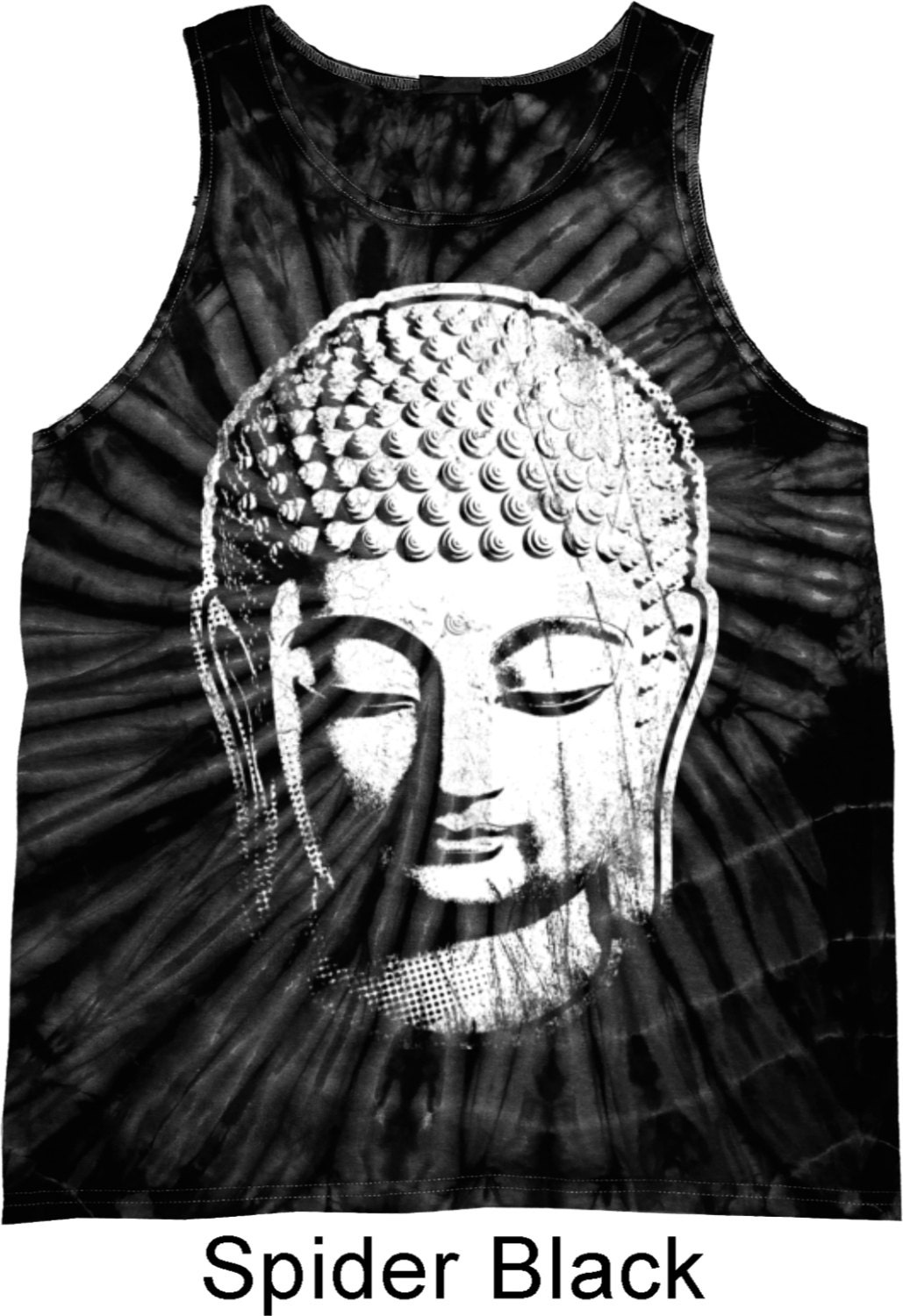 Big Buddha Kopf Yoga Tie Dye Tank Top = 3500-Bigbh von YogaClothingForYou