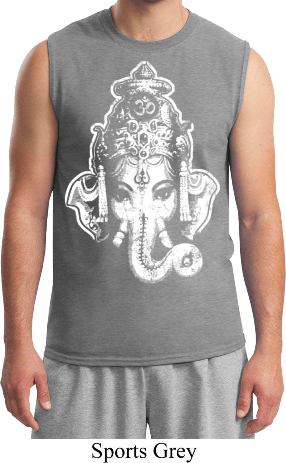 Big Ganesha Kopf Herren Yoga Ärmellose Muskel T-Shirt = 2700-Bighead Big Ganesha Kopf Herren Yoga Ärmellose Muskel T-Shirt = 2700-Bighead von YogaClothingForYou