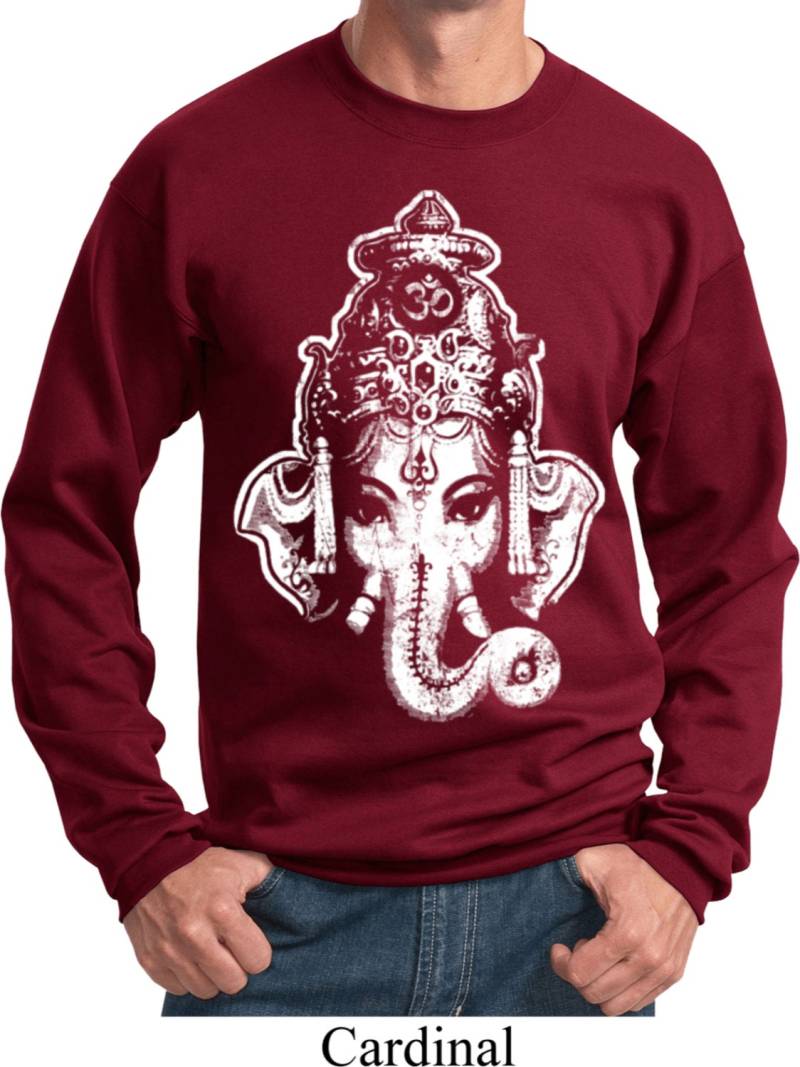 Big Ganesha Kopf Yoga Sweatshirt = Pc90-Bighead von YogaClothingForYou
