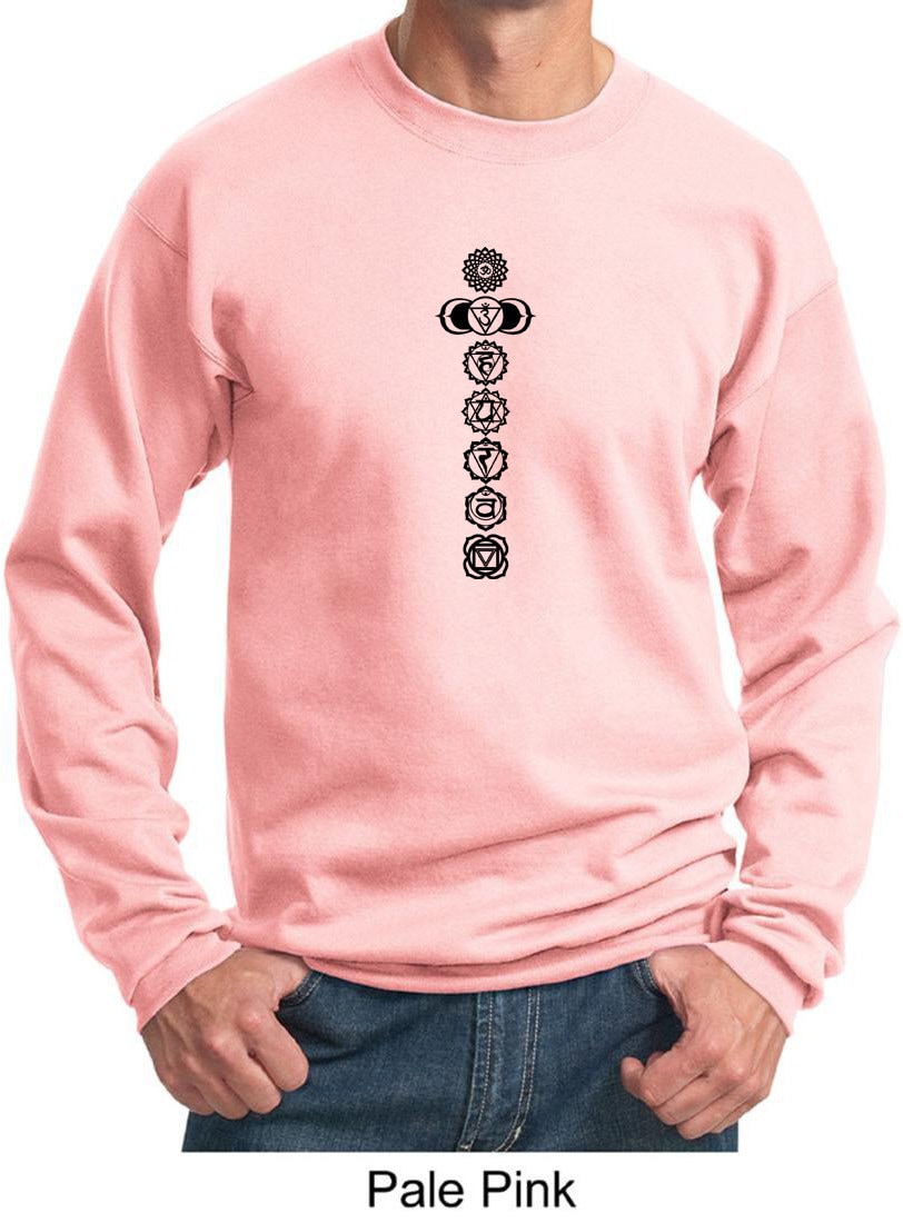 Black 7 Chakras Yoga Sweatshirt = Pc90-Blackchakra von YogaClothingForYou