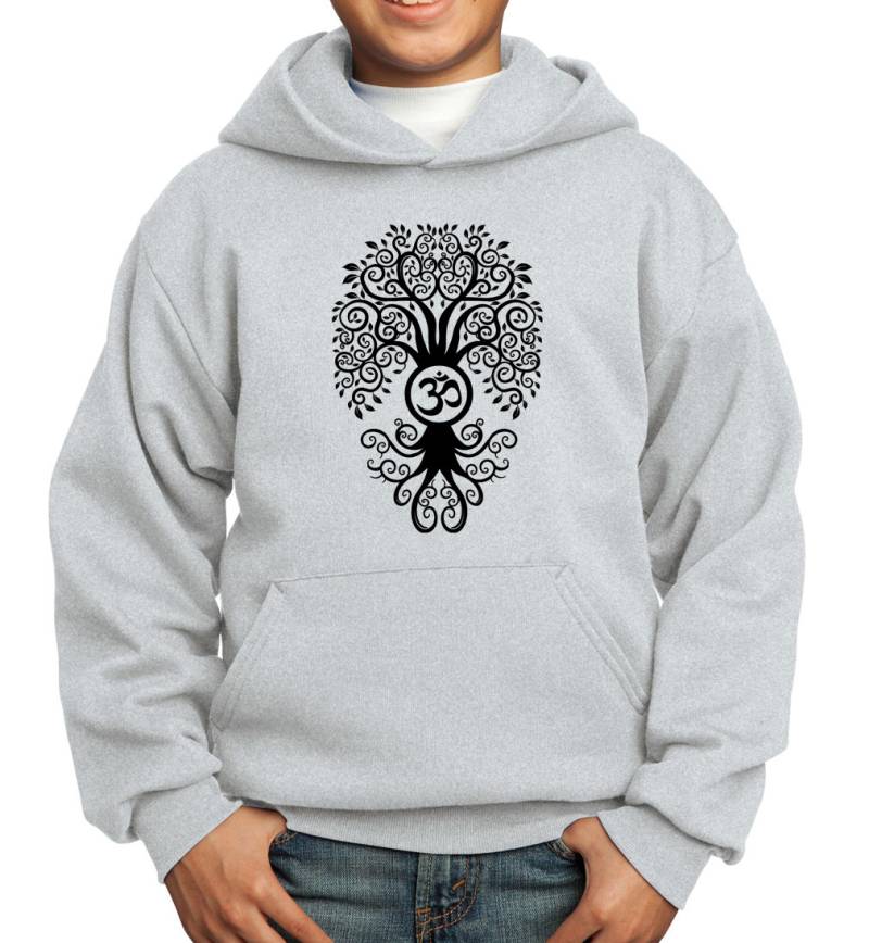 Black Bodhi Tree Kid Es Yoga Hoodie-Pc90Yh-Bbodhi von YogaClothingForYou