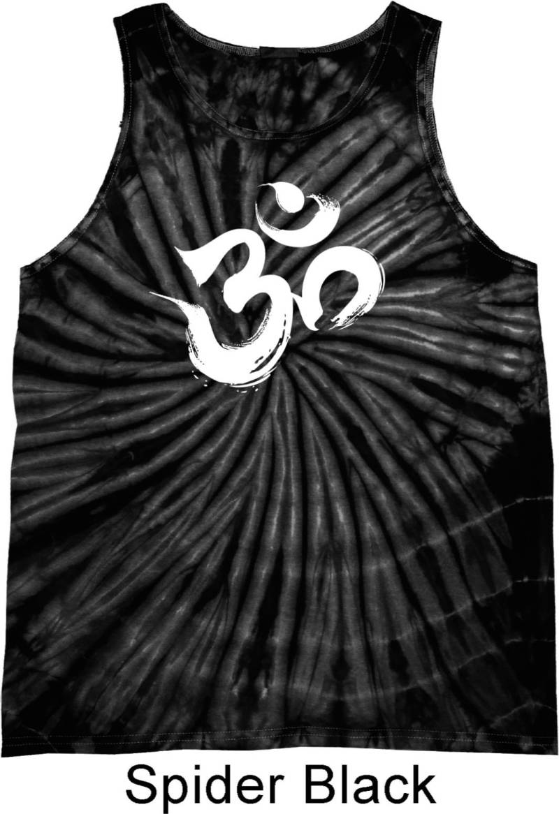 Brushstroke Aum Yoga Tie Dye Tank Top = 3500-Brushstroke von YogaClothingForYou