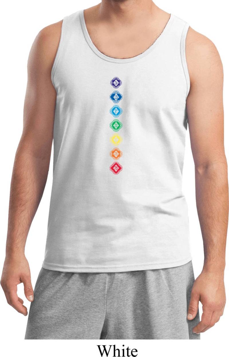 Diamant-Chakras Herren Yoga Tank Top = 2200-Diamondchak von YogaClothingForYou
