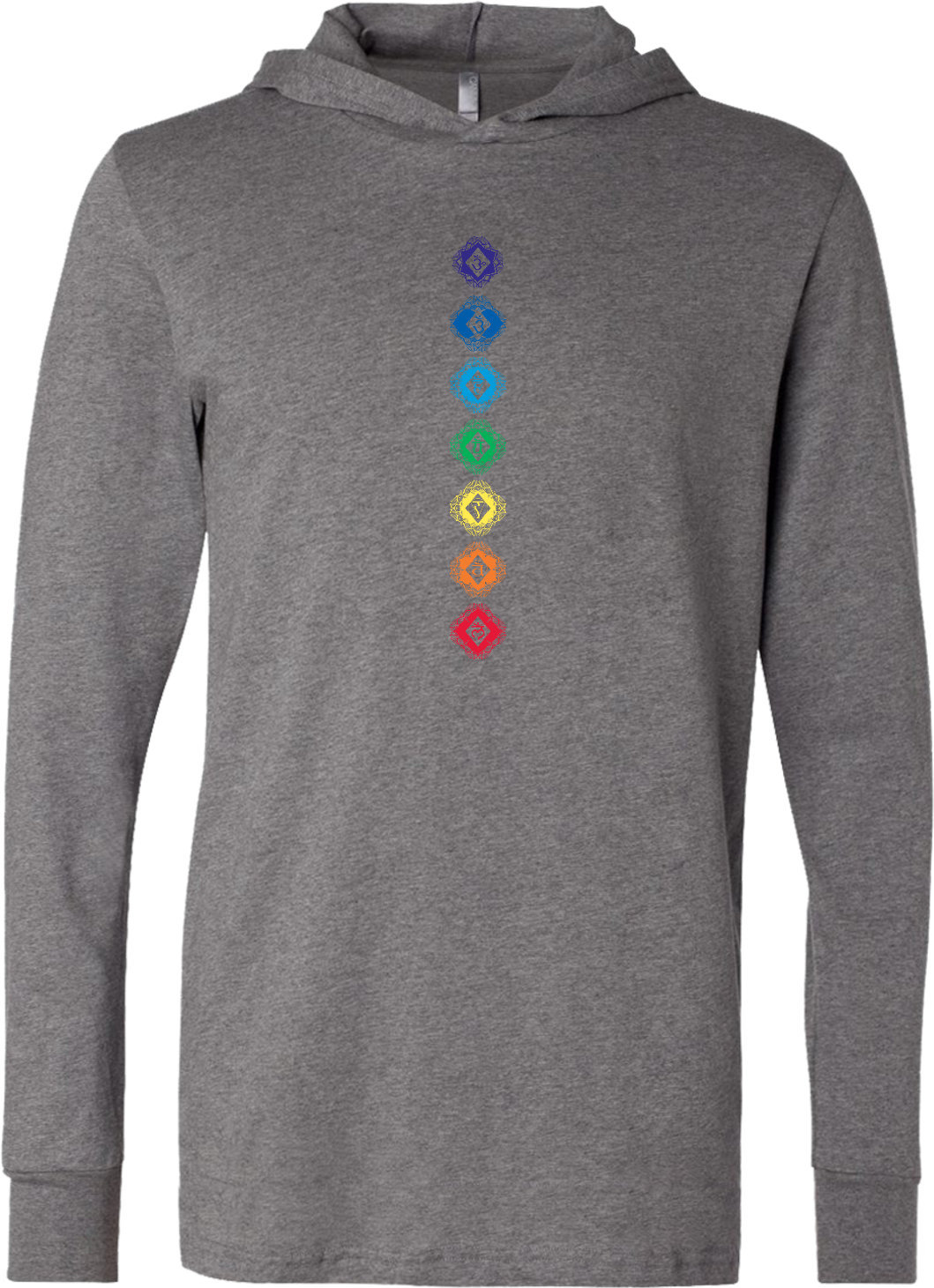 Diamant-Chakras Yoga Leichte Hoodie T-Shirt - Dchakra-3512 von YogaClothingForYou