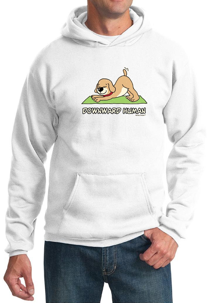 Downward Human Yoga Hoodie - Pc90H-Human von YogaClothingForYou