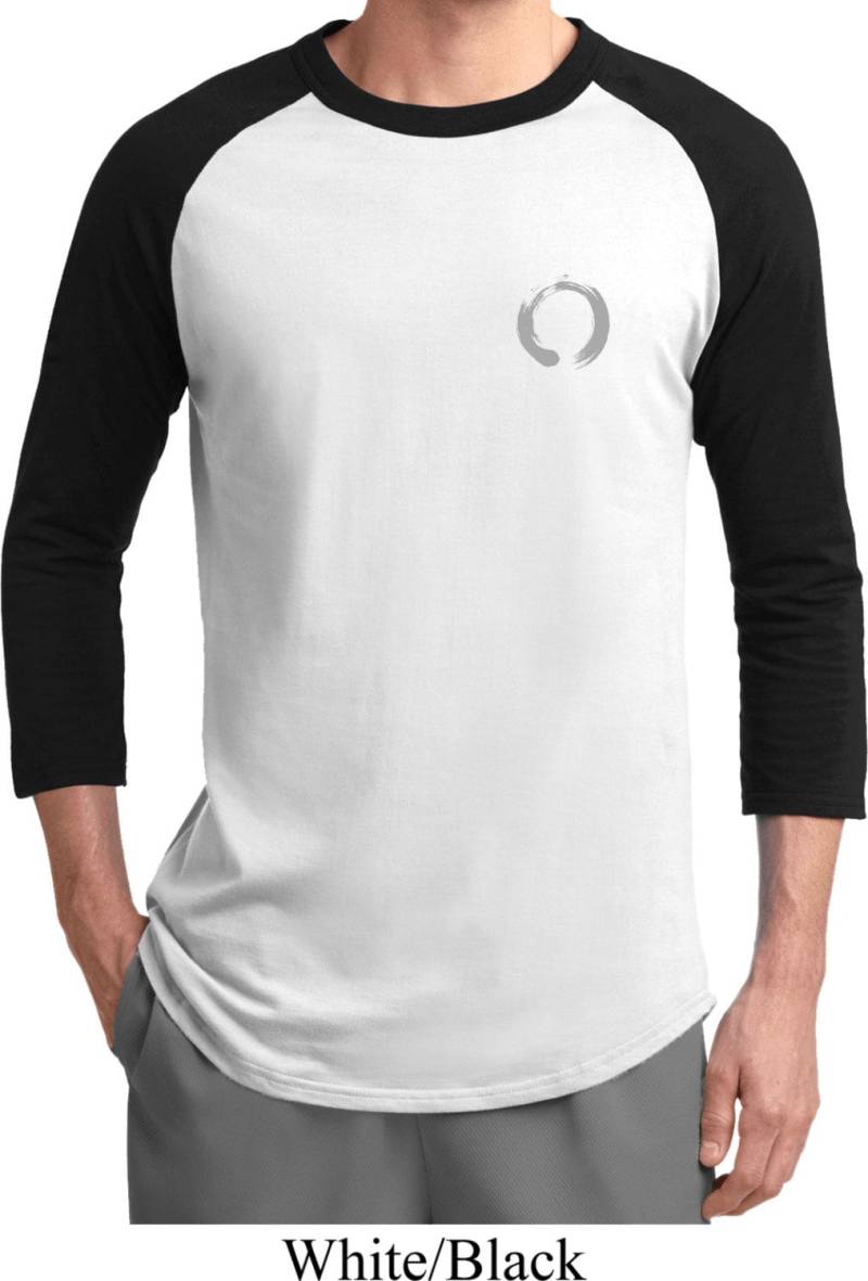 Enso Pocket Print Yoga Raglan T-Shirt = T200-Ensopocket von YogaClothingForYou