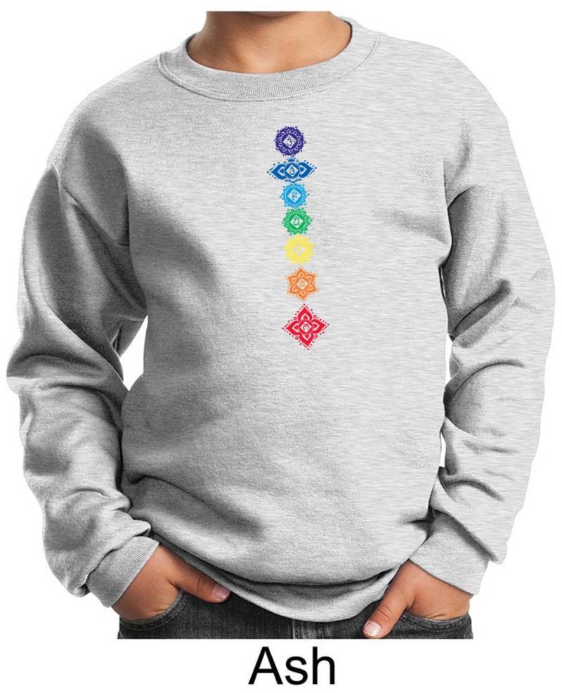 Floral Chakras Kid Es Yoga Sweatshirt = Pc90Y-Floral von YogaClothingForYou
