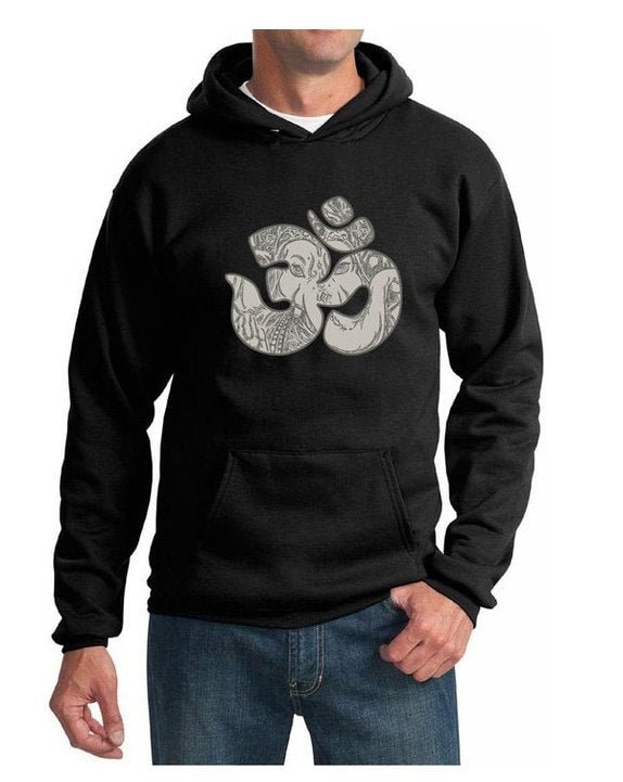 Ganesha Om Yoga Hoodie - Pc90H-Ganeshaom von YogaClothingForYou