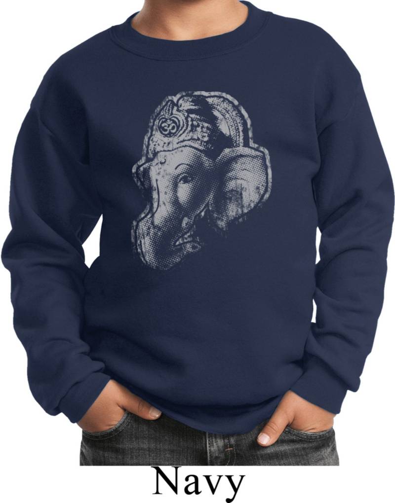Ganesha Profile Kid Es Yoga Sweatshirt = Pc90Y-Profile von YogaClothingForYou