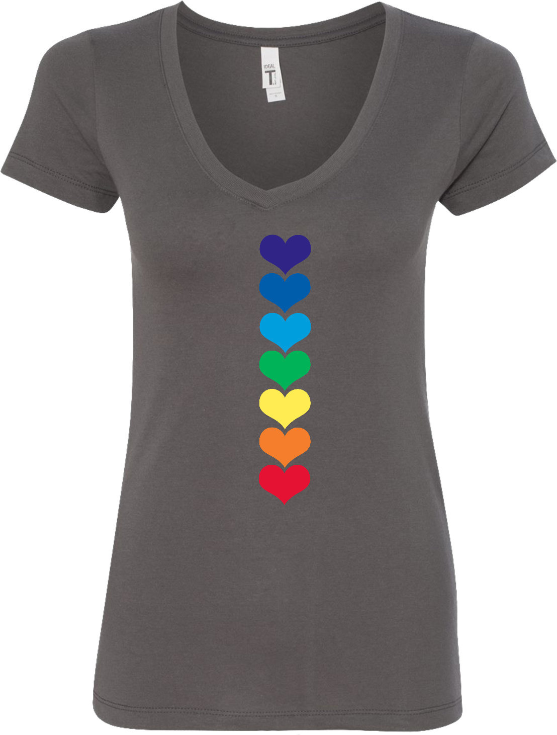 Herz-Chakras Damen Yoga V-Ausschnitt-T-Shirt = Herz-N1540 von YogaClothingForYou