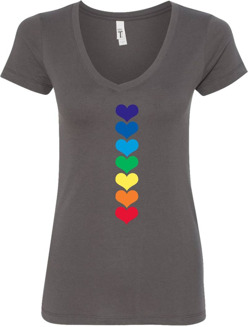 Herz-Chakras Damen Yoga V-Ausschnitt-T-Shirt = Herz-N1540 von YogaClothingForYou