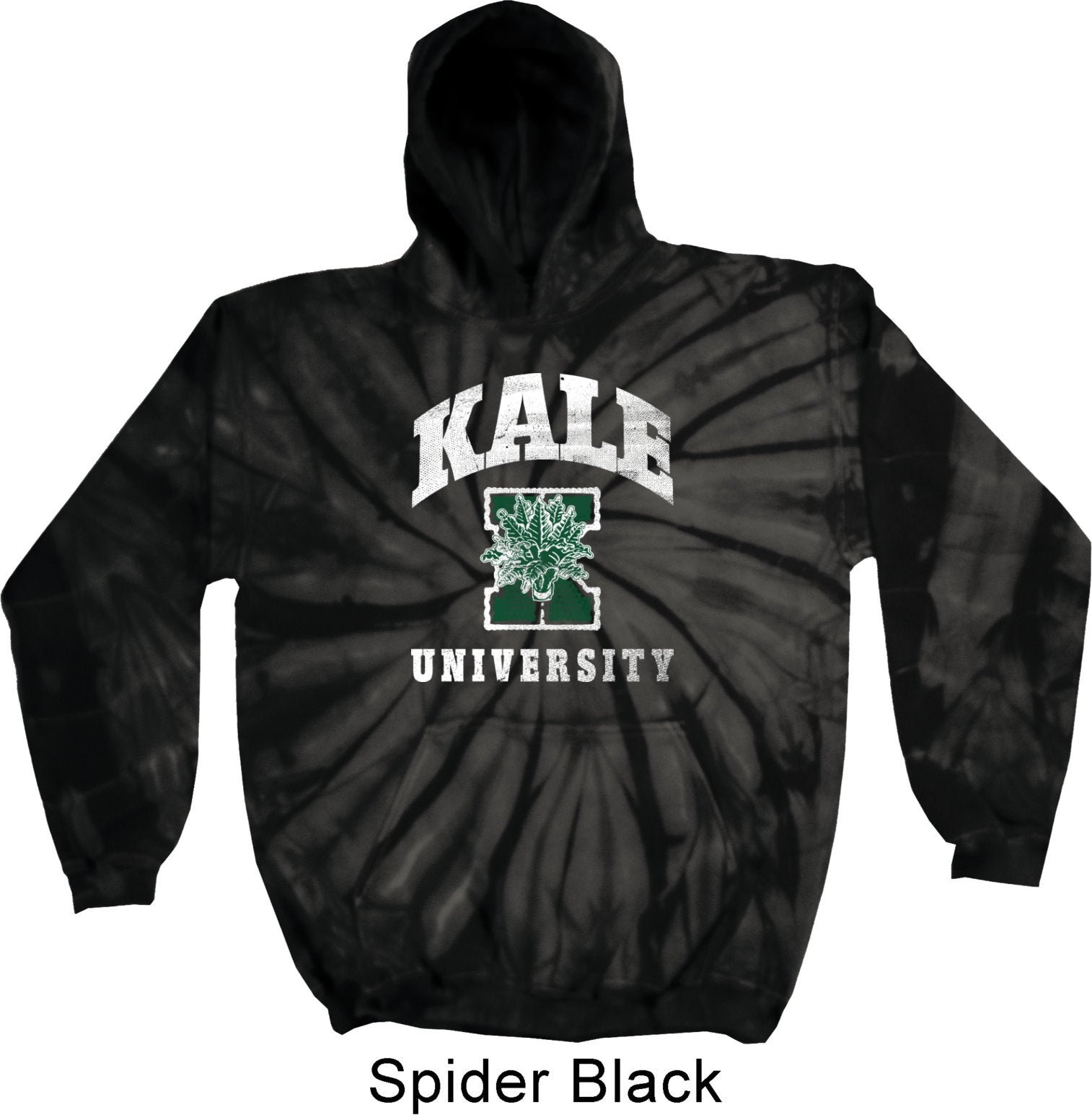 Kale Universität Darks Yoga Tie Dye Hoodie - 8777-Dkale von YogaClothingForYou