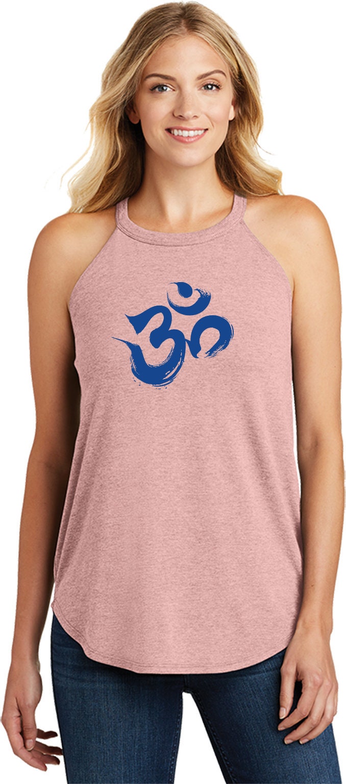 Königliche Pinselstrich Aum Damen Yoga Tri-Blend Rocker Tanktop = Royalbrush-Dt137L von YogaClothingForYou
