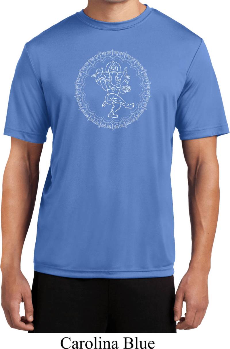 Kreis Ganesha Weiß Druck Herren Yoga Feuchtigkeit Wicking T-Shirt = St350-Wcirganesh Kreis Ganesha Weiß Druck Herren Yoga Feuchtigkeit Wicking T-Shirt = St350-Wcirganesh von YogaClothingForYou