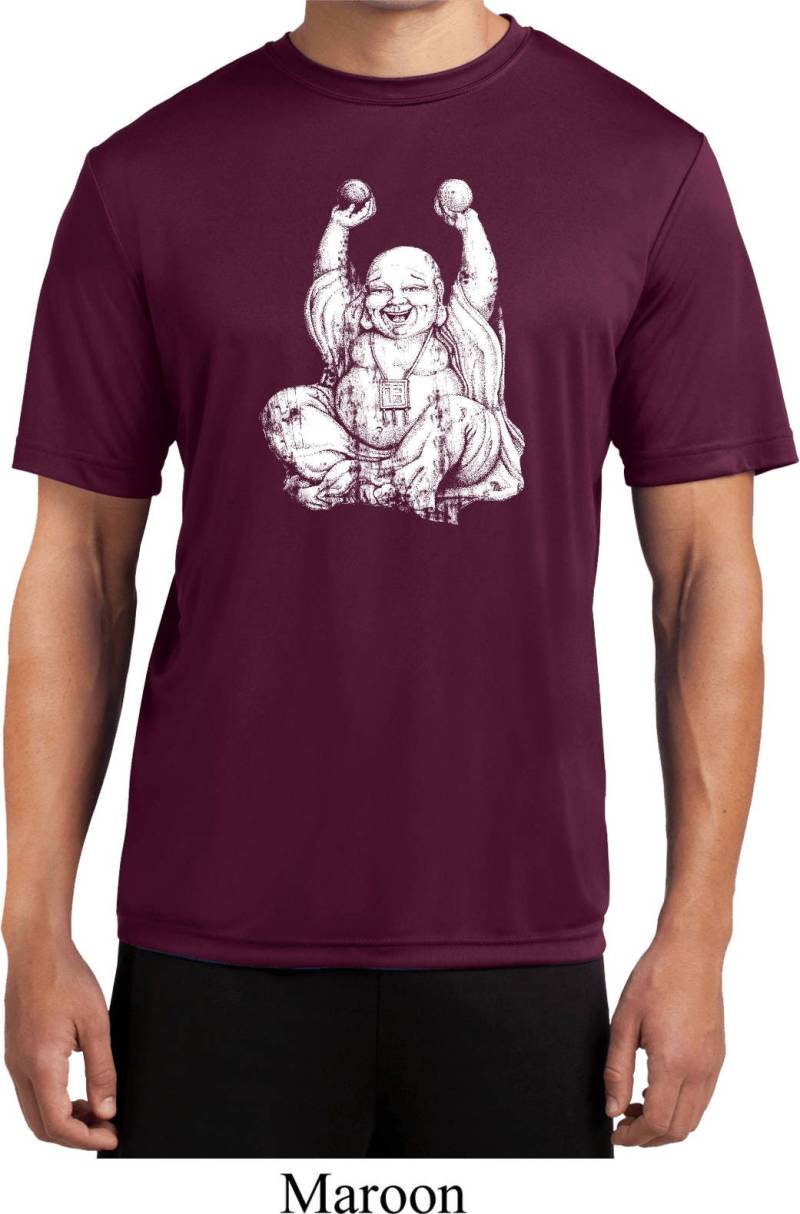 Lachende Buddha Yoga Feuchtigkeit Wicking T-Shirt = St350-Laughbuddha von YogaClothingForYou