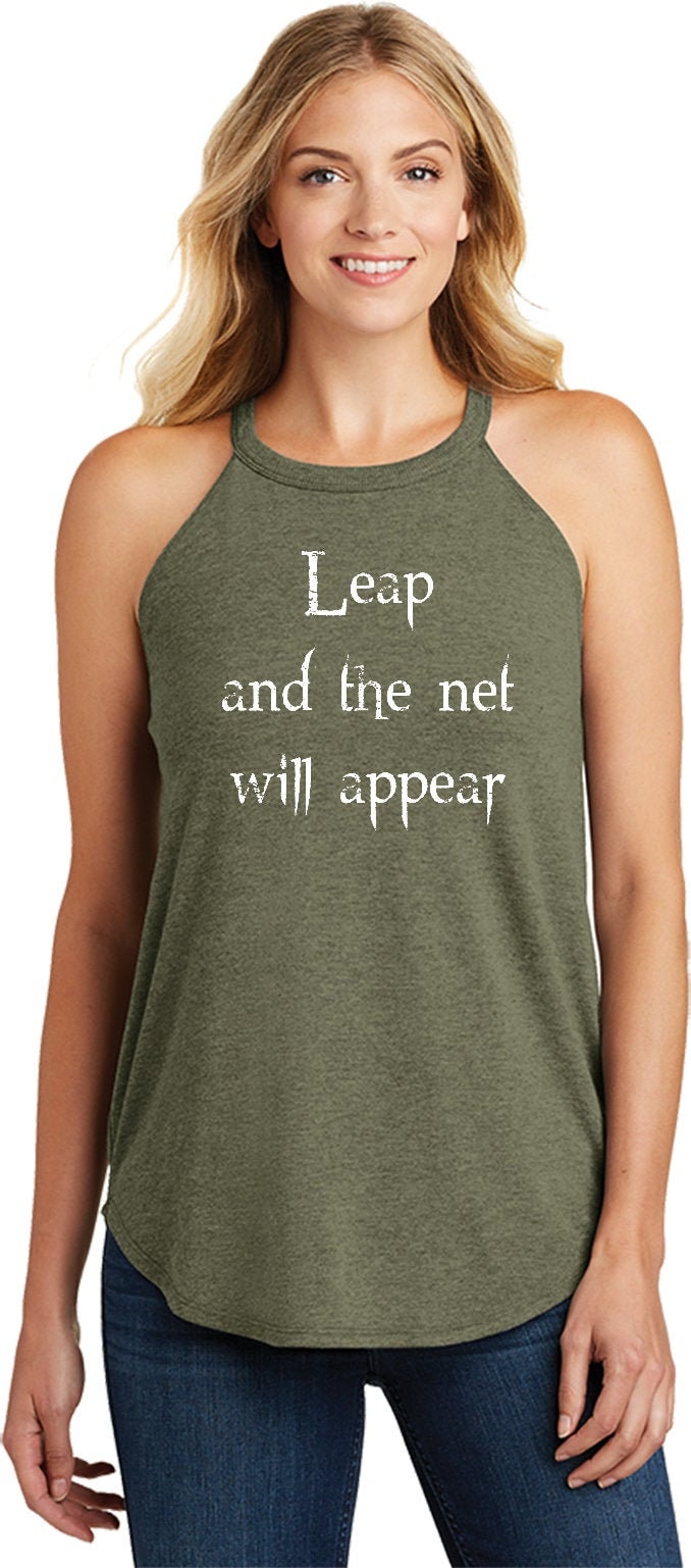 Leap & The Net Will Appear Ladies Yoga Tri Blend Rocker Tanktop = Leap-Dt137L von YogaClothingForYou