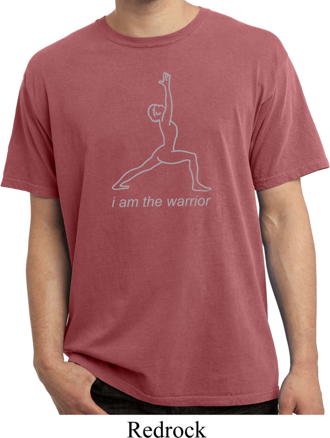 Linie Krieger Yoga Pigment Gefärbt T-Shirt = Pc099-Linewarrior von YogaClothingForYou