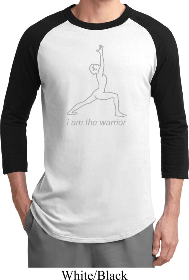 Linie Krieger Yoga Raglan T-Shirt = T200-Linewarrior von YogaClothingForYou