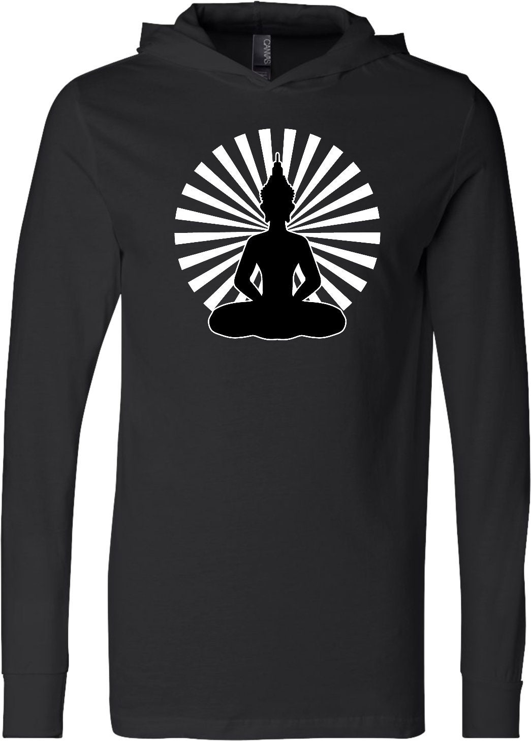 Meditieren Buddha Erwachsene Yoga Leichte Hoodie T-Shirt - Meditatingbud-3512 von YogaClothingForYou