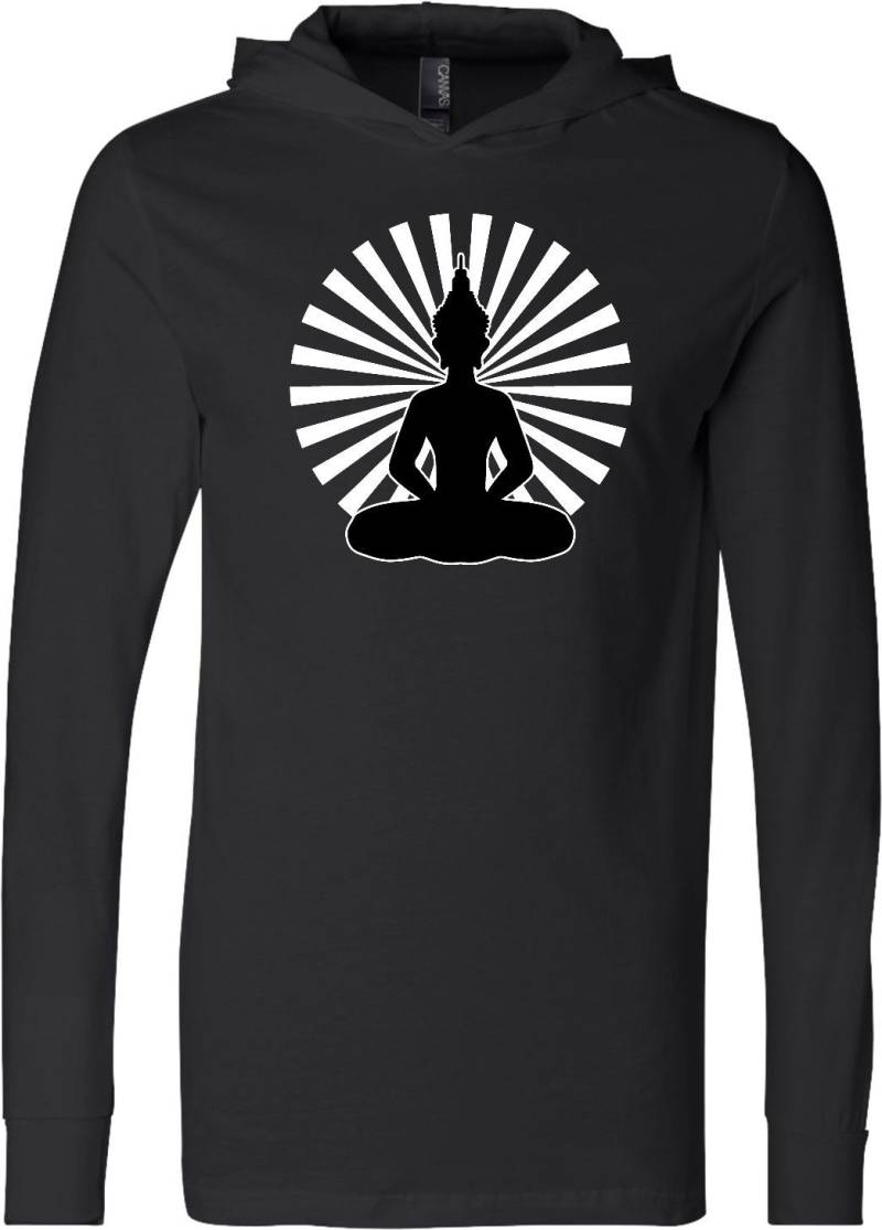 Meditieren Buddha Erwachsene Yoga Leichte Hoodie T-Shirt - Meditatingbud-3512 von YogaClothingForYou